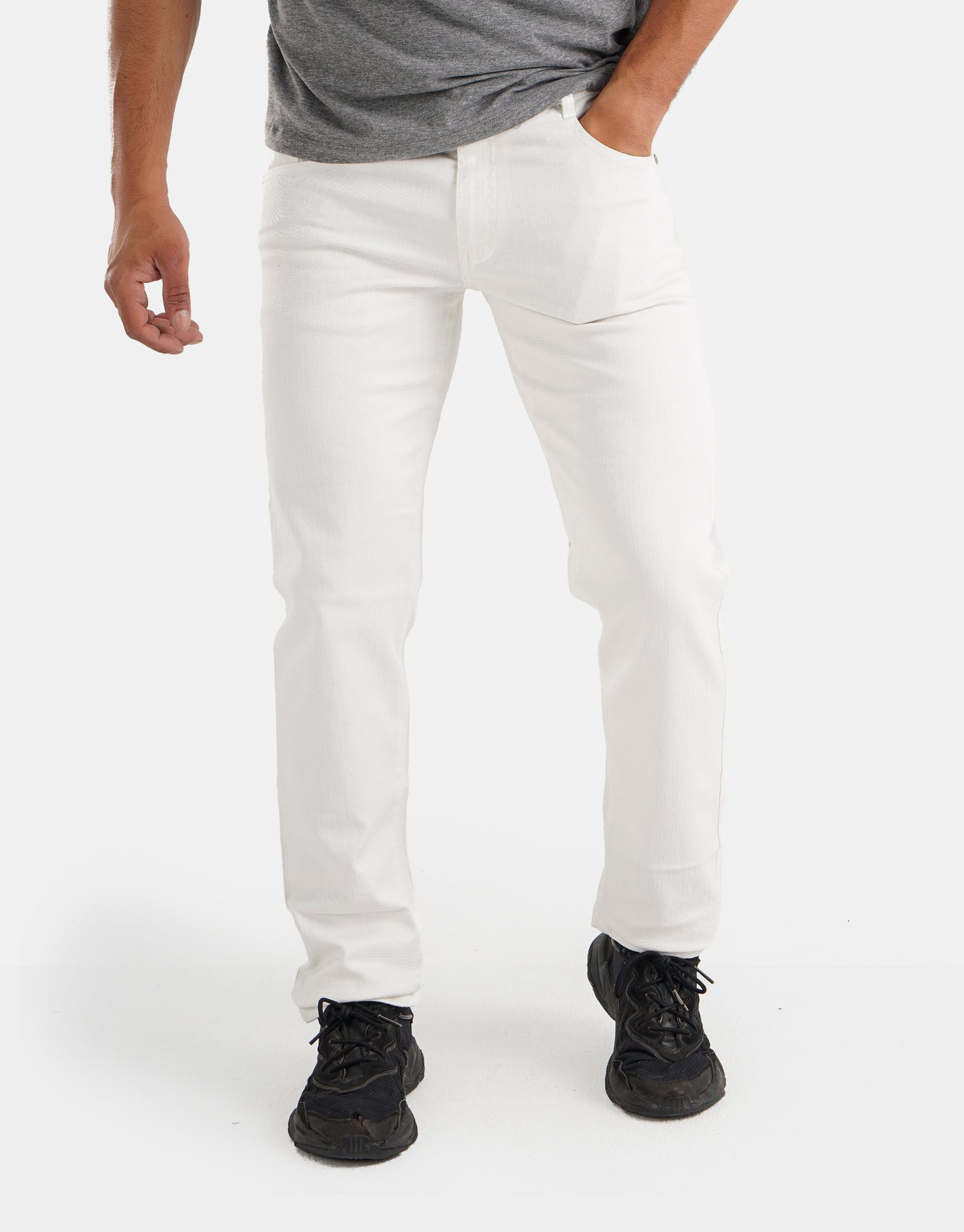Regular Slim Fit Denim - White