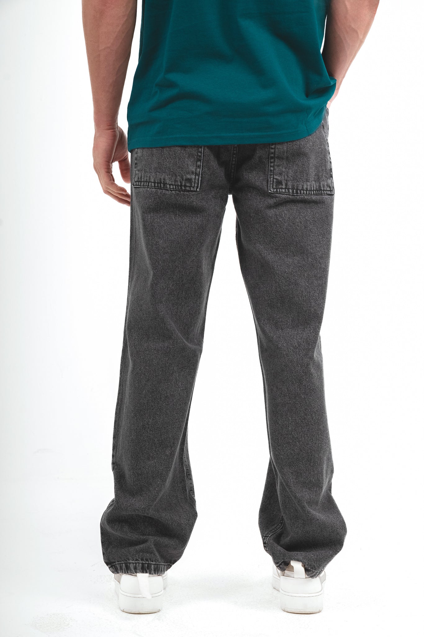 Wide Leg Jeans - Dark Grey