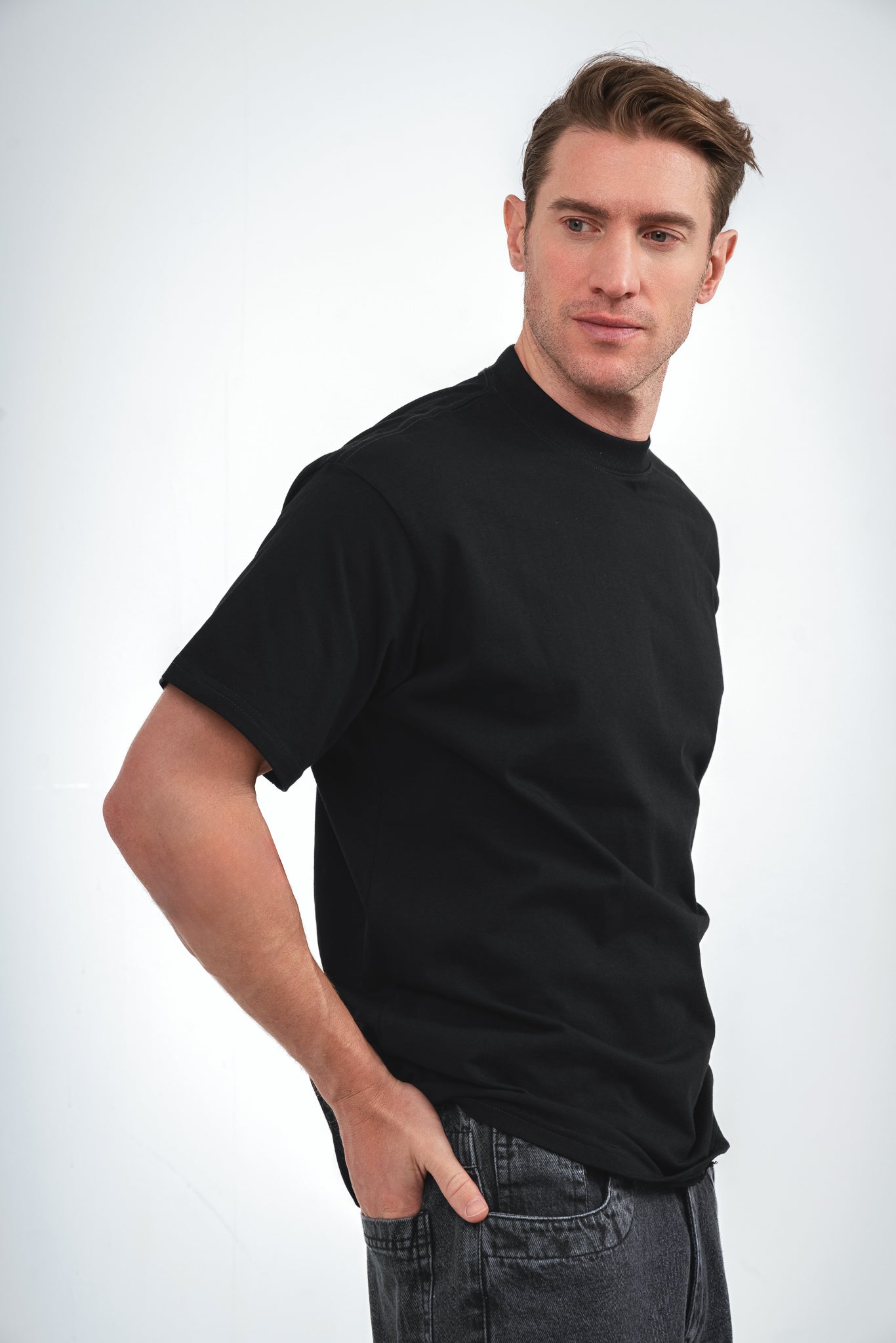 Oversized Plain T-shirt - Black