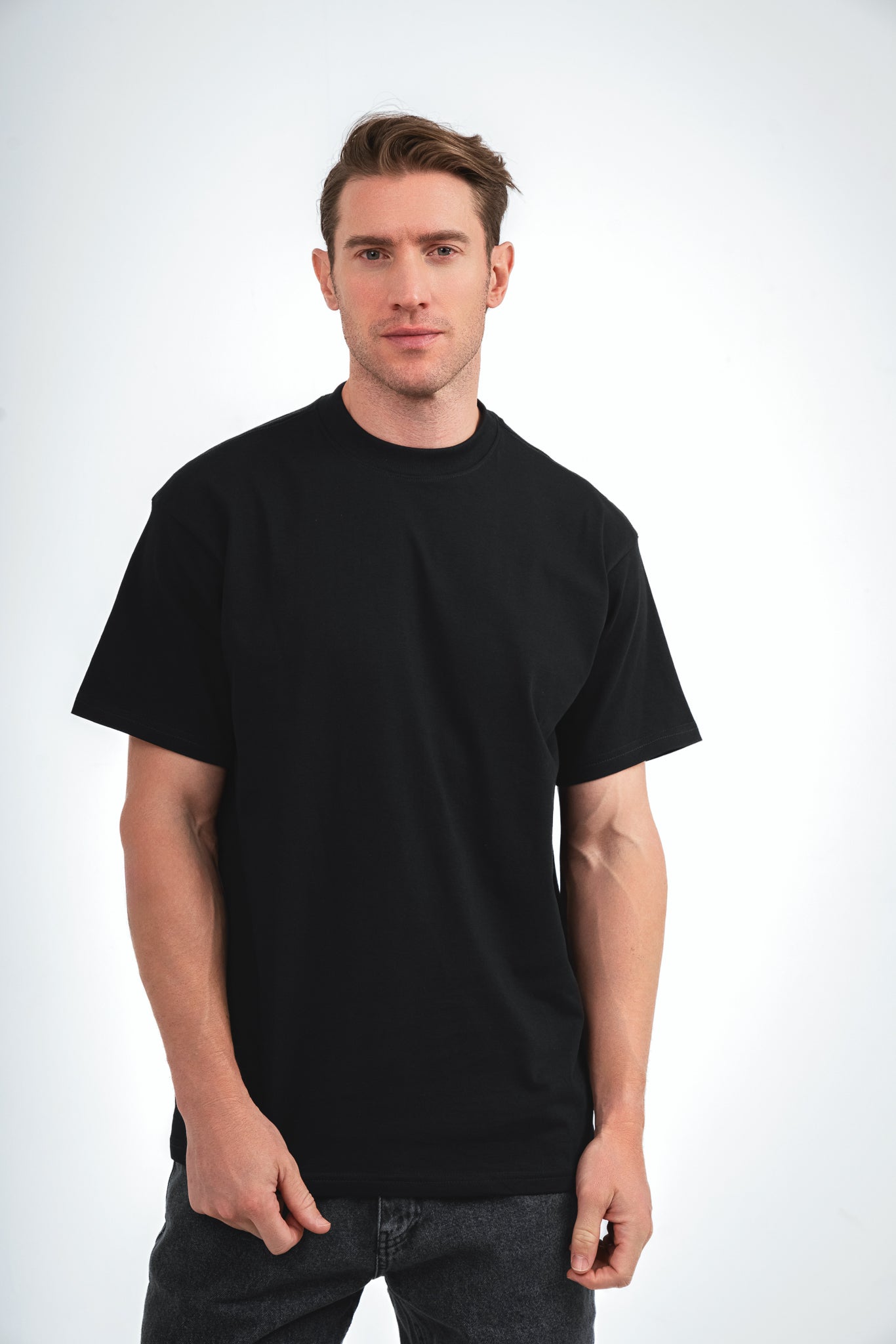 Oversized Plain T-shirt - Black