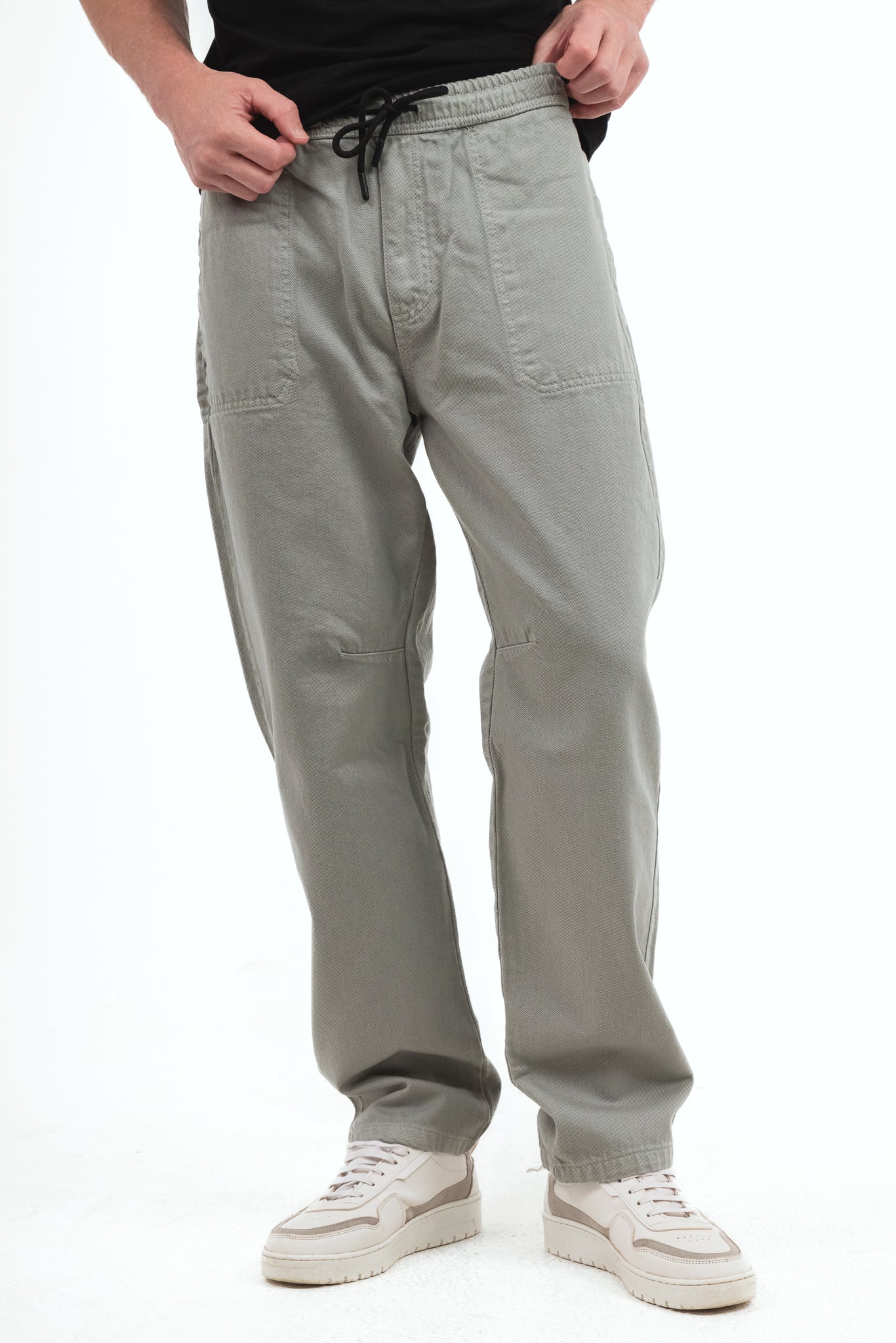 Wide Leg Jeans - Light Grey