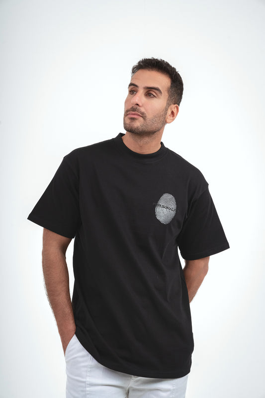 Finger Print T-shirt - Black