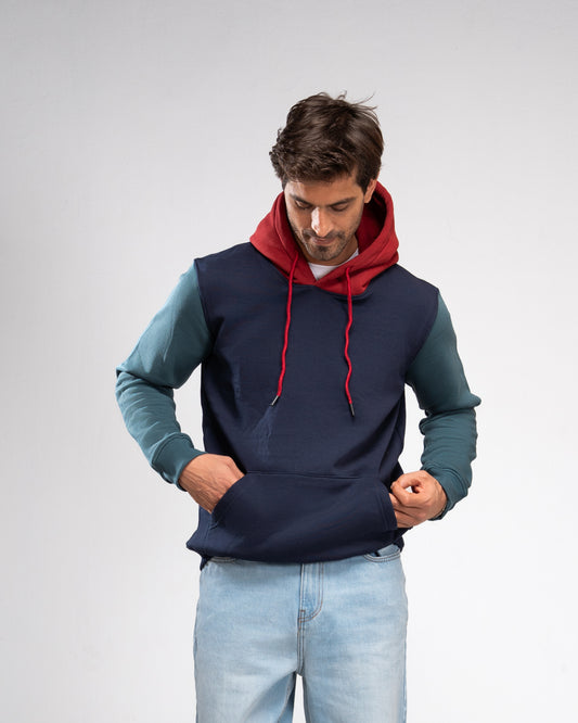 Tri-Tone Colorblock Hoodie