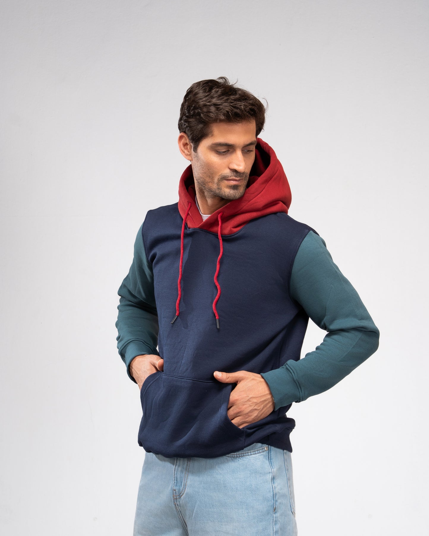 Tri-Tone Colorblock Hoodie