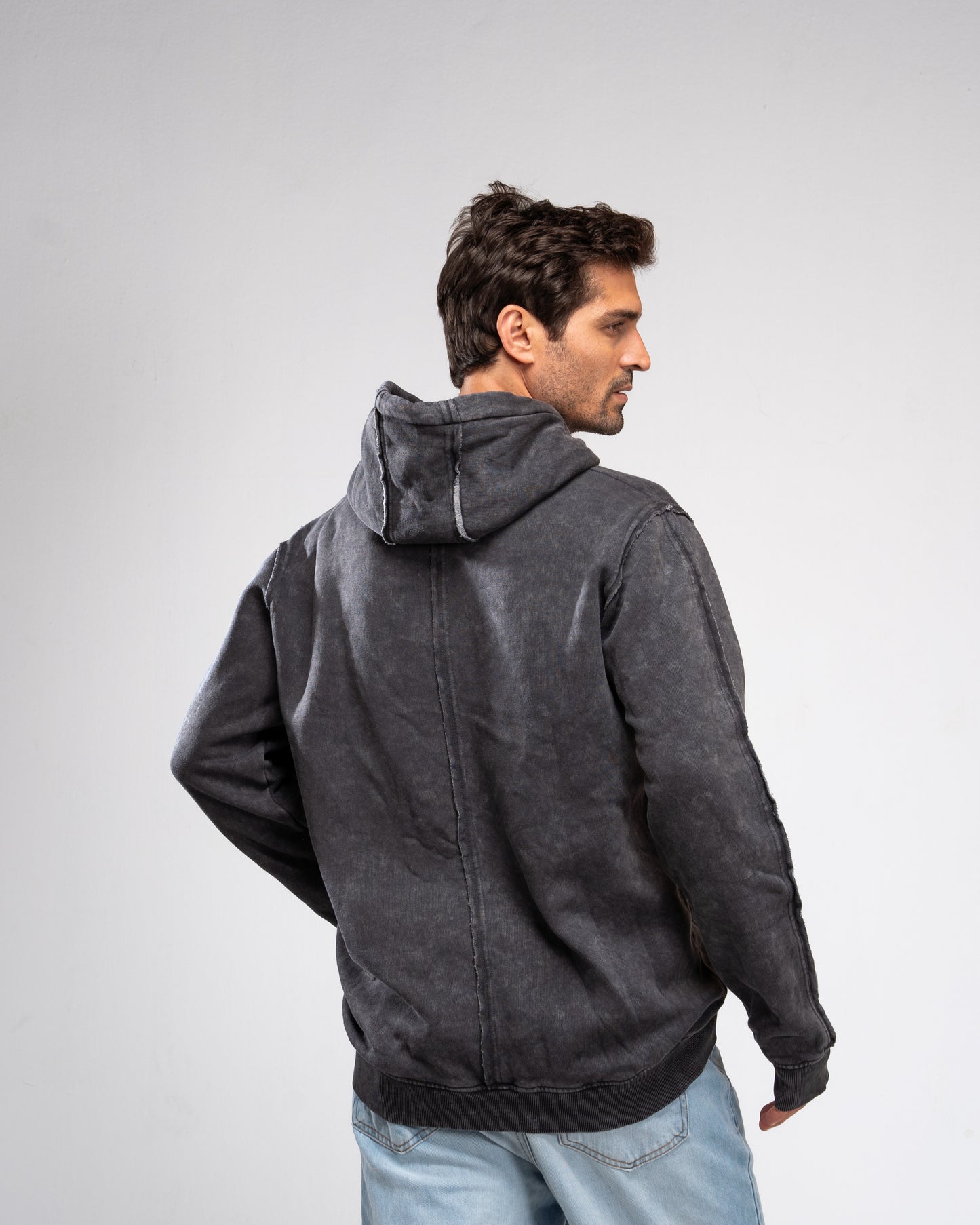 Washed-Out Hoodie - Dark Grey