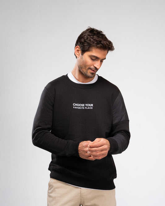 Favorite Place Sweatshirt -Black