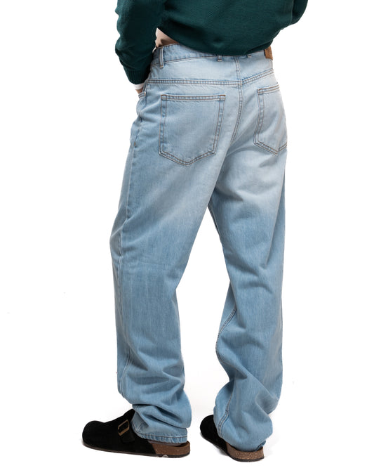 Wide Leg Jeans - Light Blue