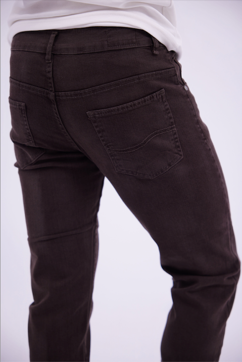 Slim Fit Brown Jeans -Brown