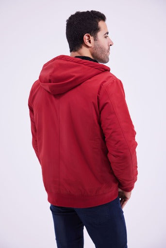 Waterproof Hooded Jacket- Red