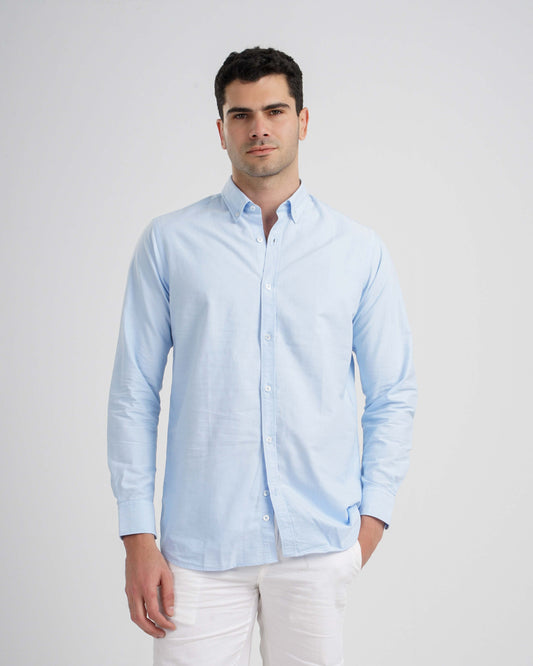 Plain Oxford Shirt - Baby Blue