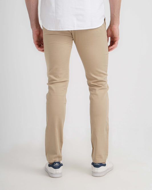 Pique Chino Trouser - Beige