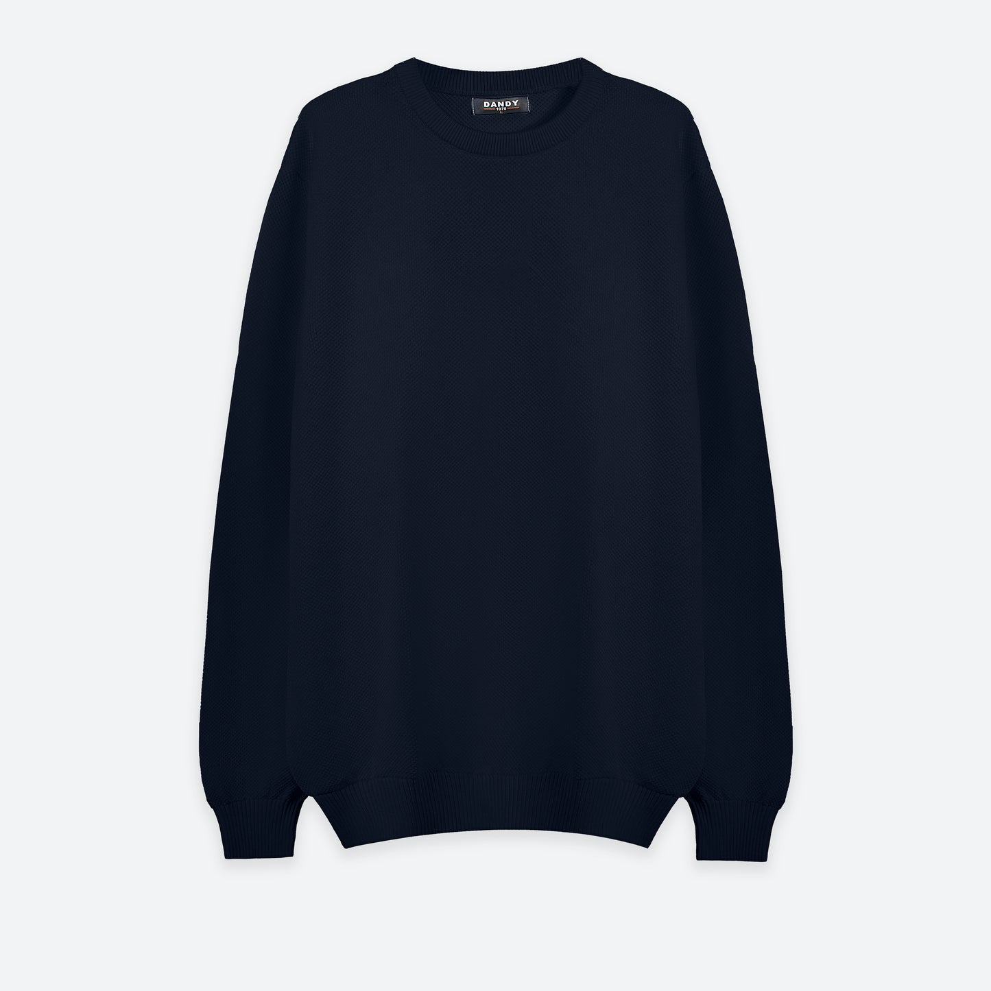Knit Crew Neck Jumper - Navy Blue