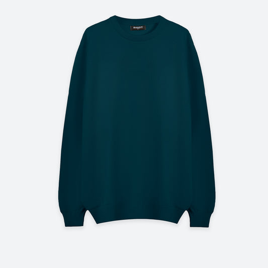 Knit Crew Neck Jumper - Petroleum