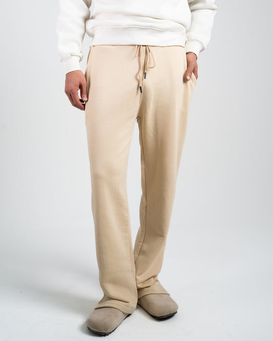 Wide Leg SweatPants - Beige