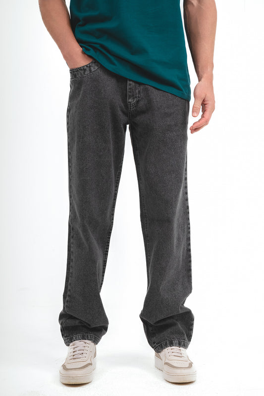 Wide Leg Jeans - Dark Grey