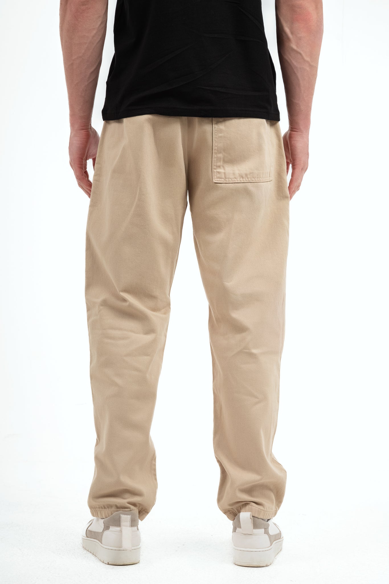 Wide Leg Jeans - Beige