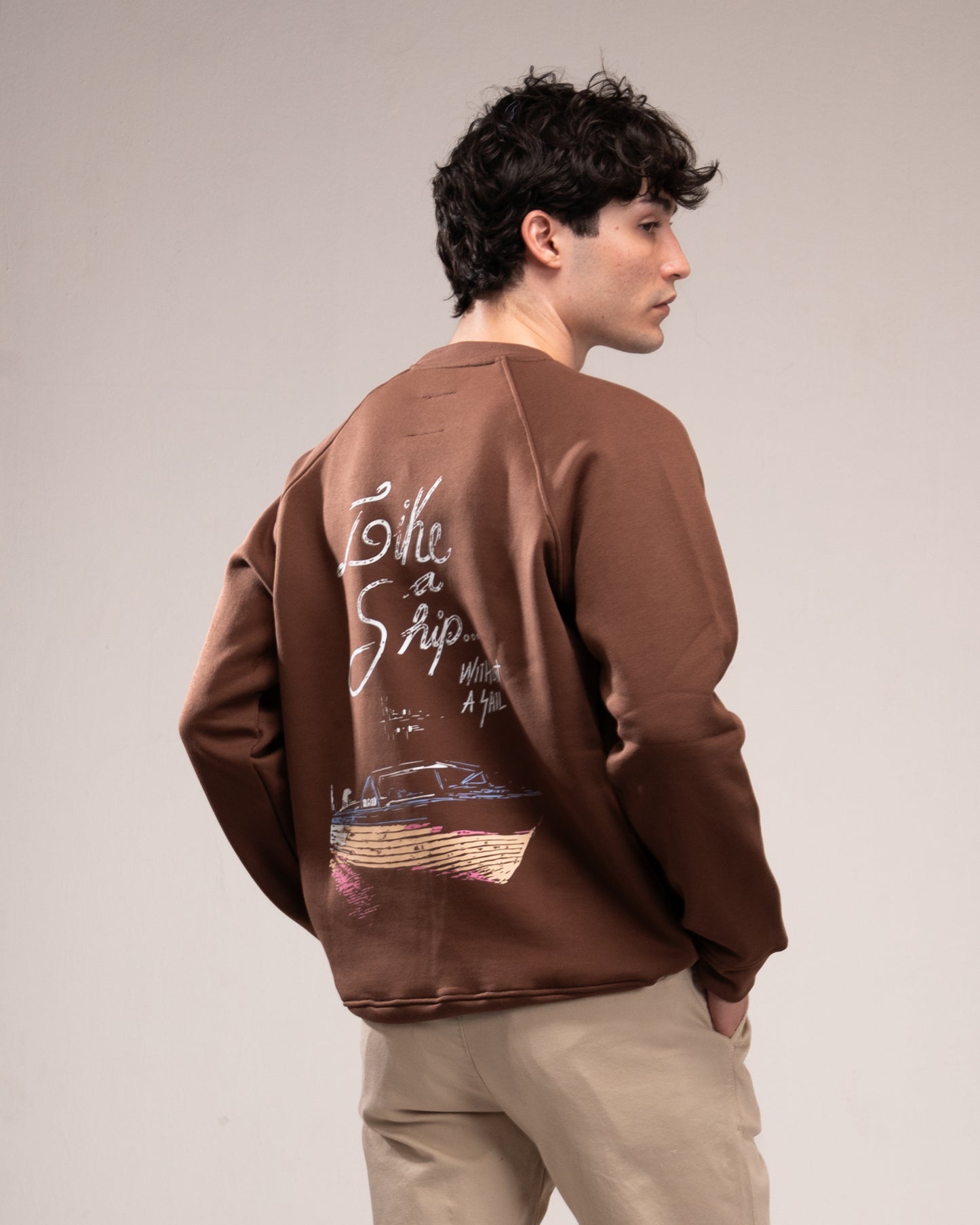 Brown Graphic Sweatshirt