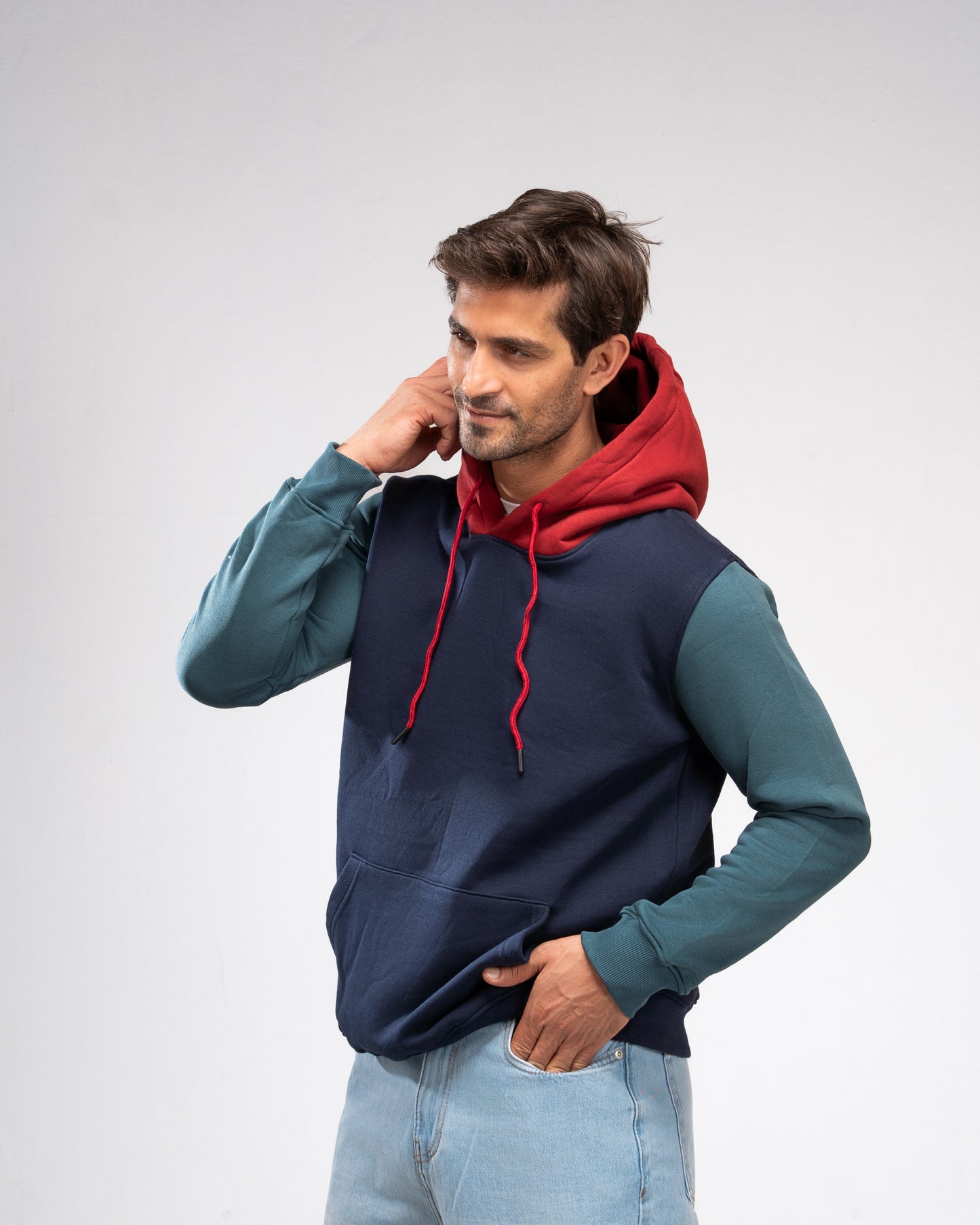 Tri-Tone Colorblock Hoodie