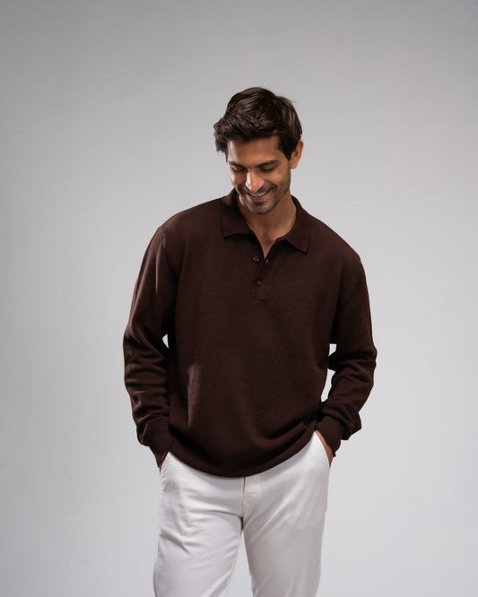 Basic Sweater- Brown