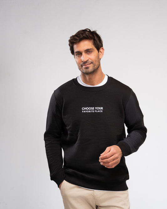 Favorite Place Sweatshirt -Black