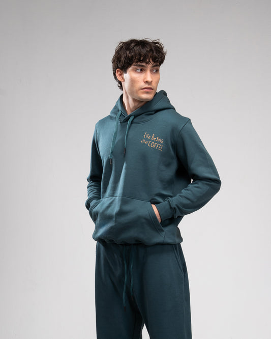 Coffee Hoodie - Teal