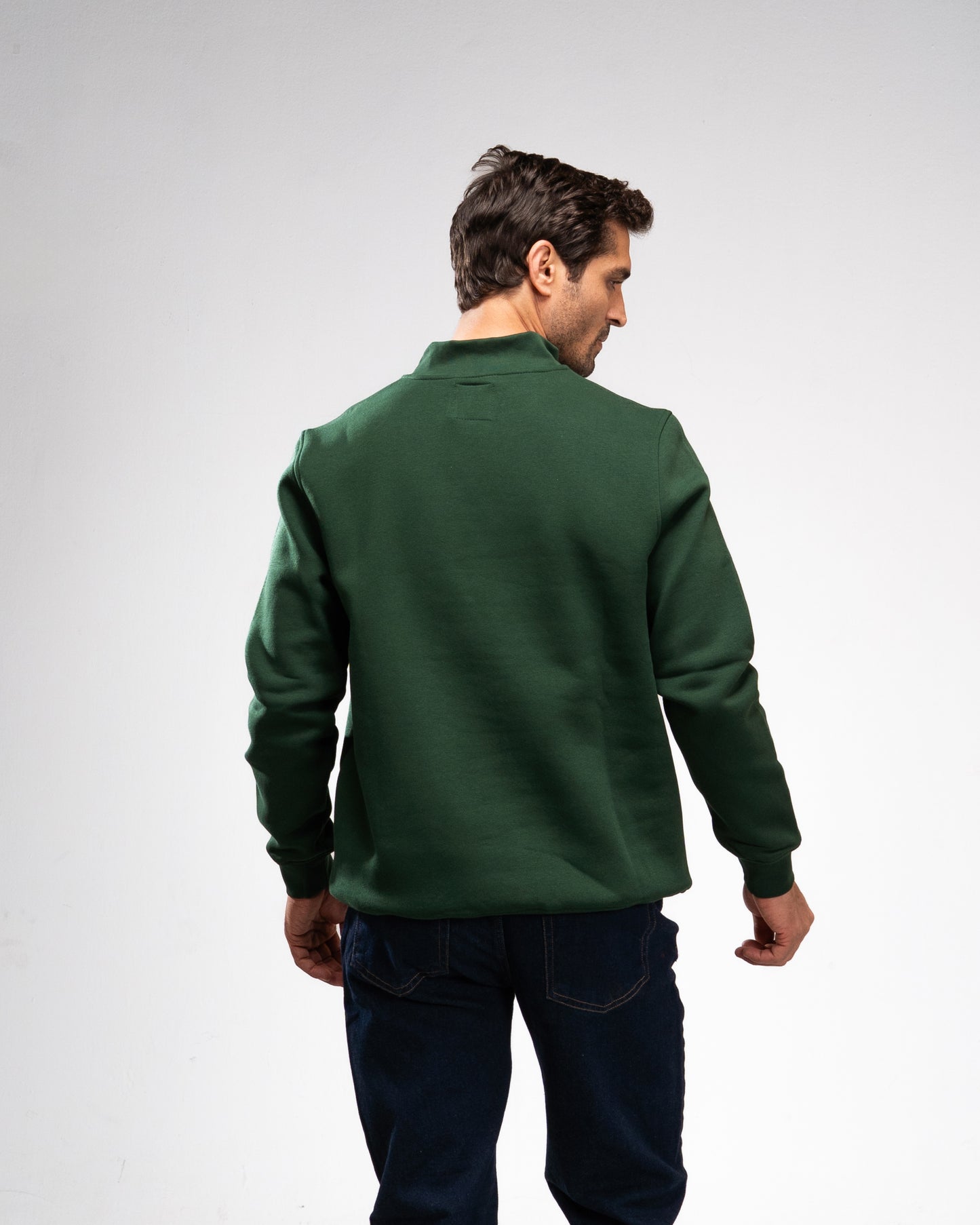 Quarter-Zip Hoodie - Forest Green