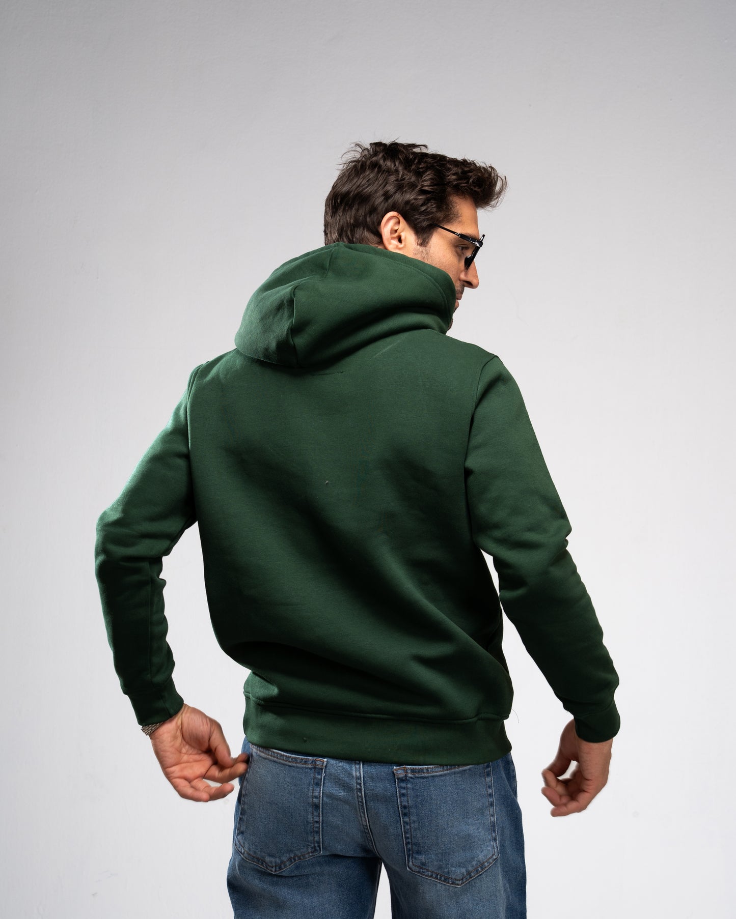 Basic Plain Hoodie - Forest Green