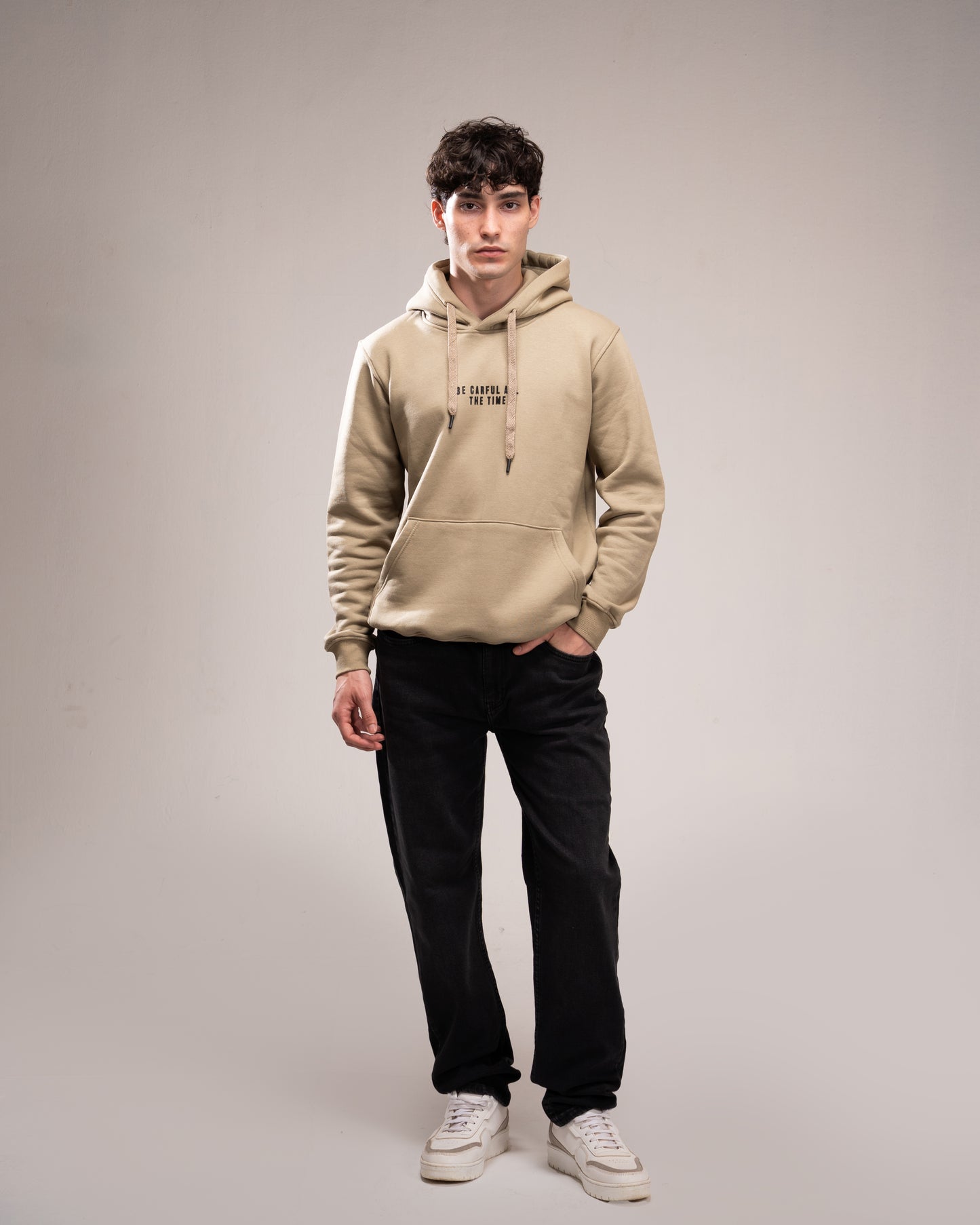 Be Careful Hoodie - Khaki