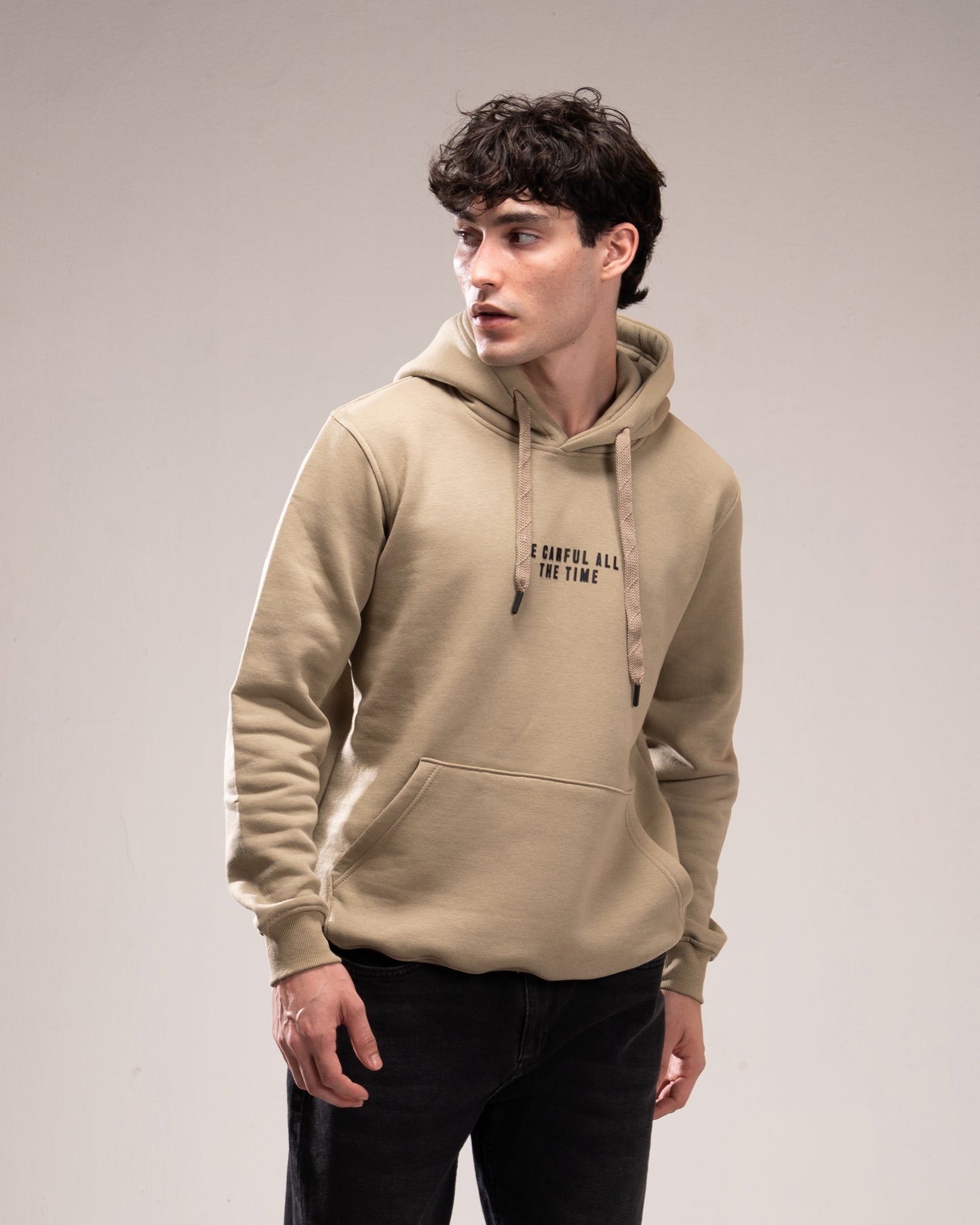Be Careful Hoodie - Khaki