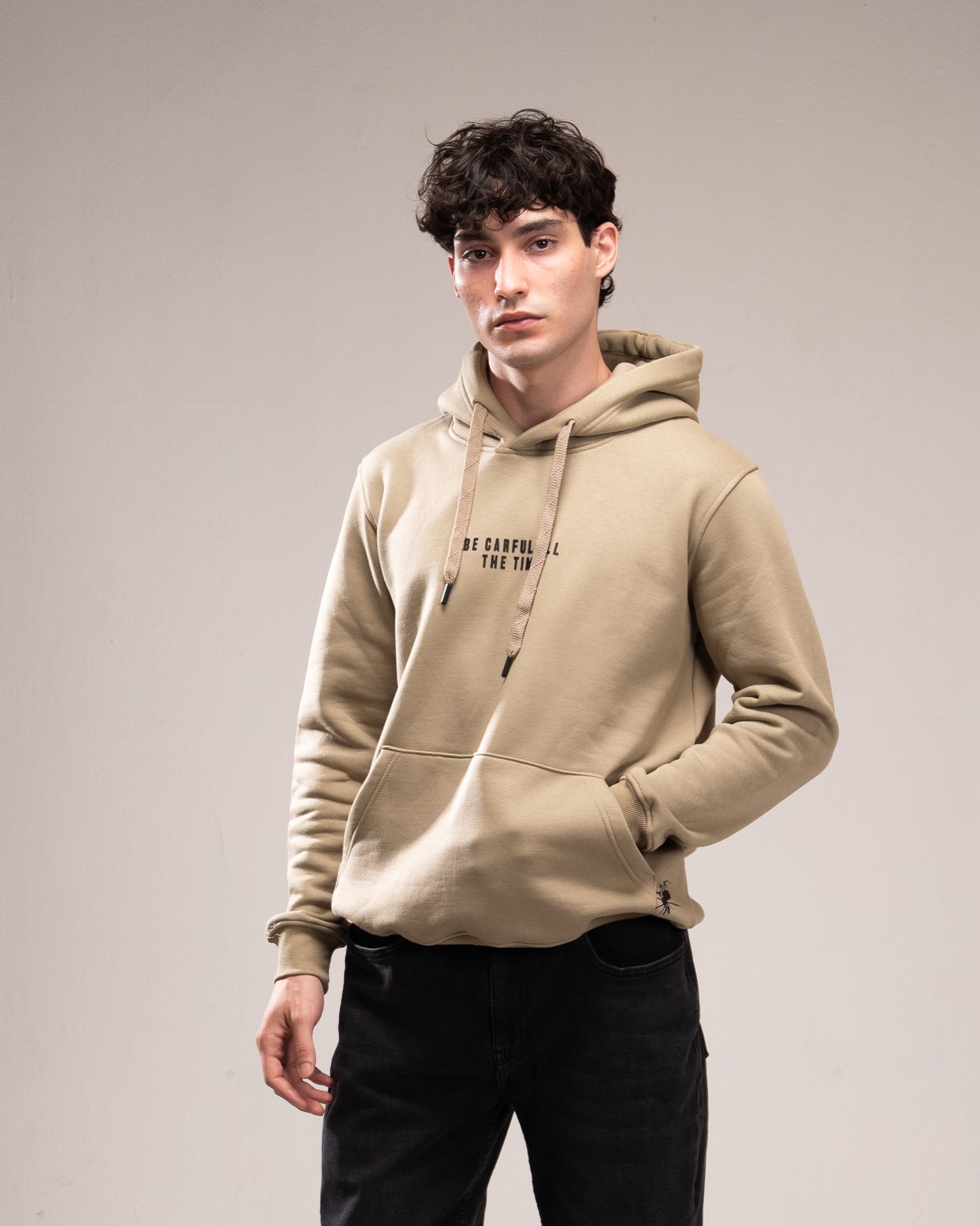 Be Careful Hoodie - Khaki