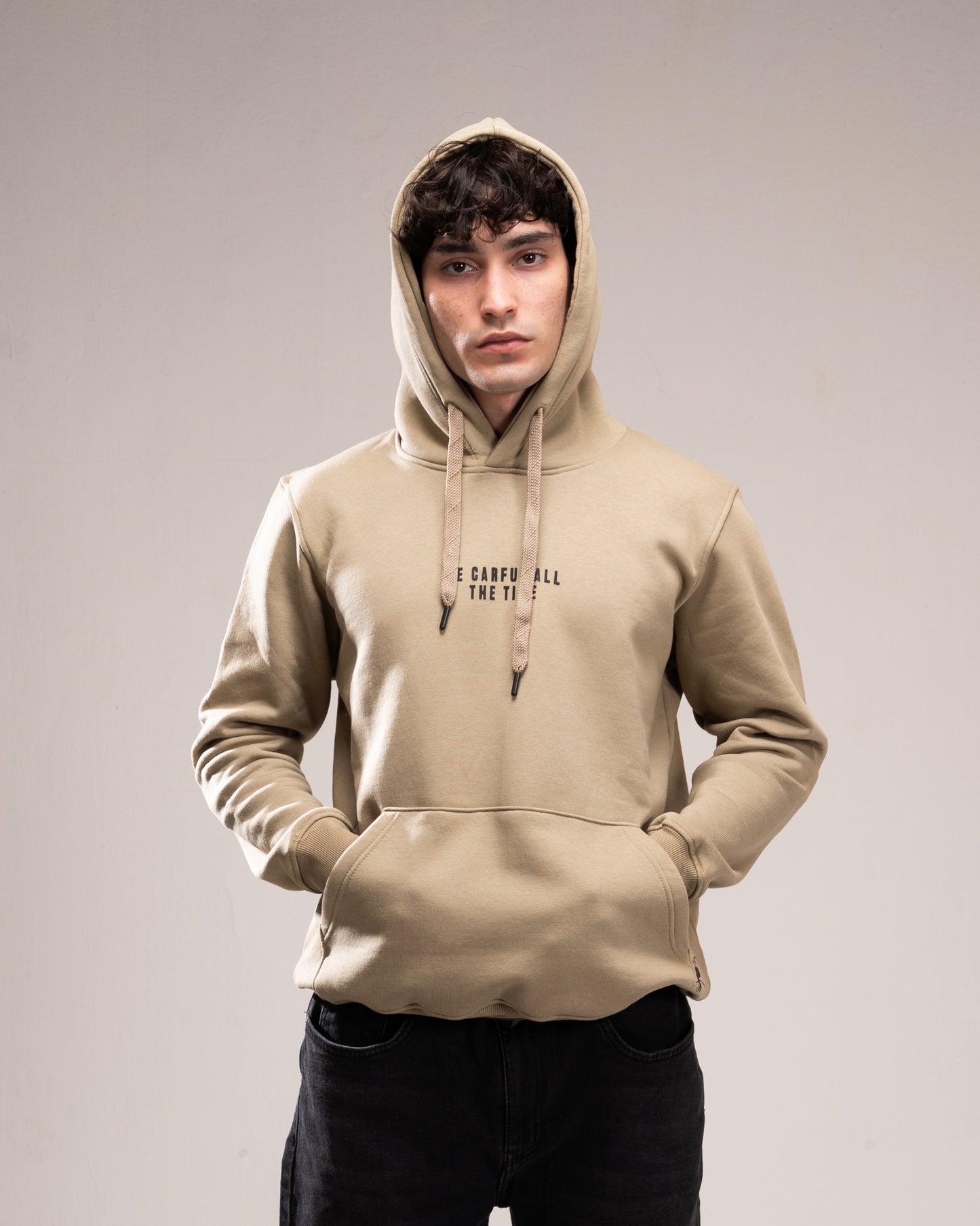 Be Careful Hoodie - Khaki