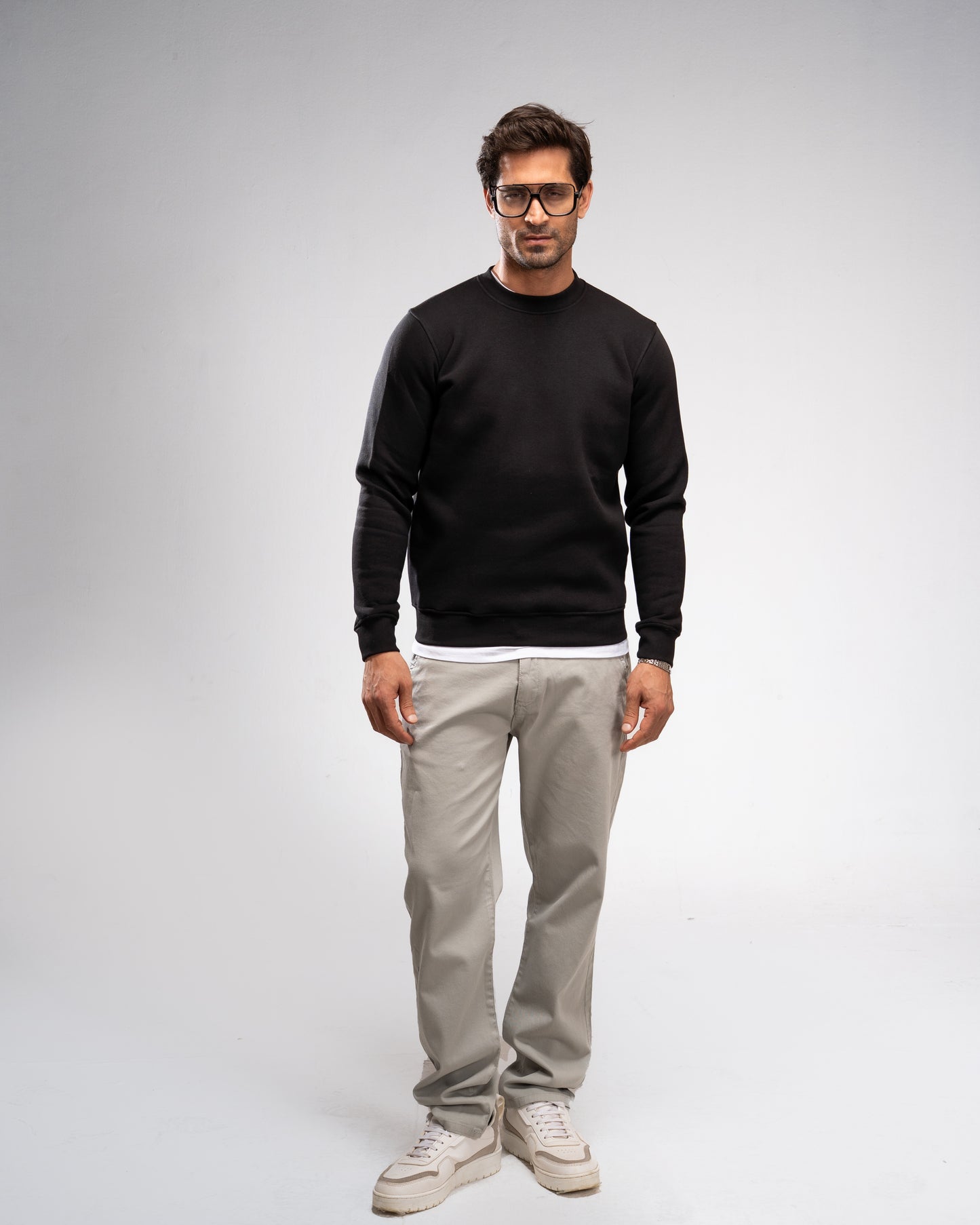 Basic Plain SweatShirt- Black