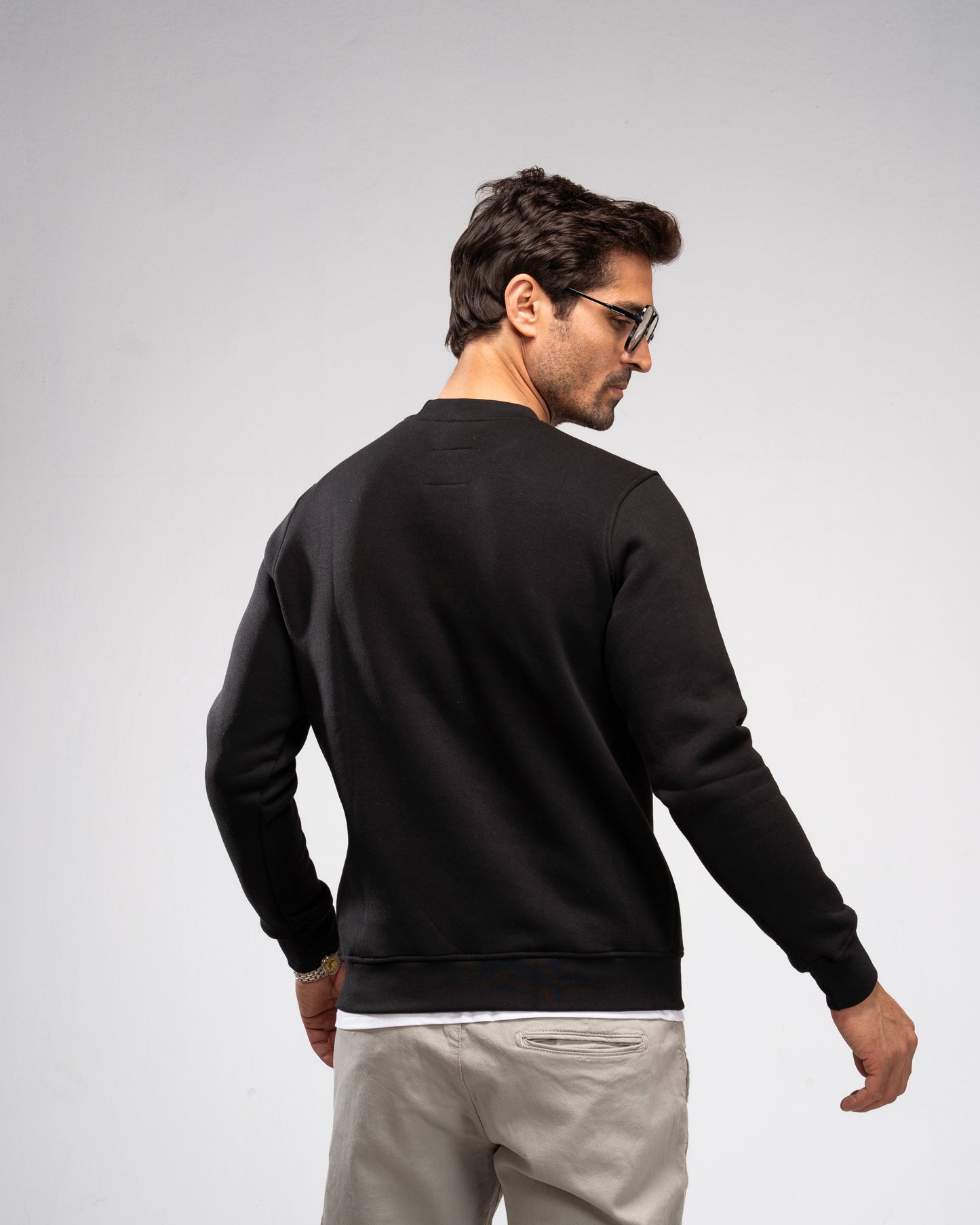 Basic Plain SweatShirt- Black