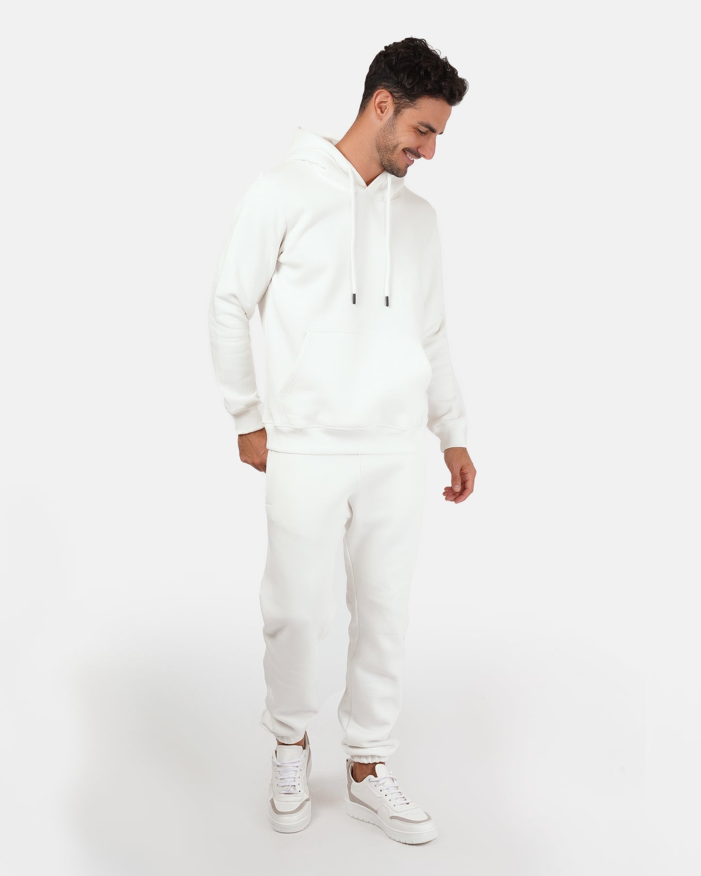 Basic Plain Sweatshirt - Off White