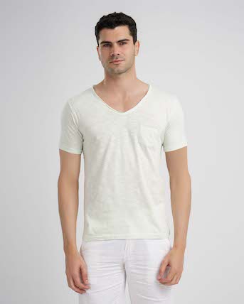 V-Neck light T-shirt - Off White