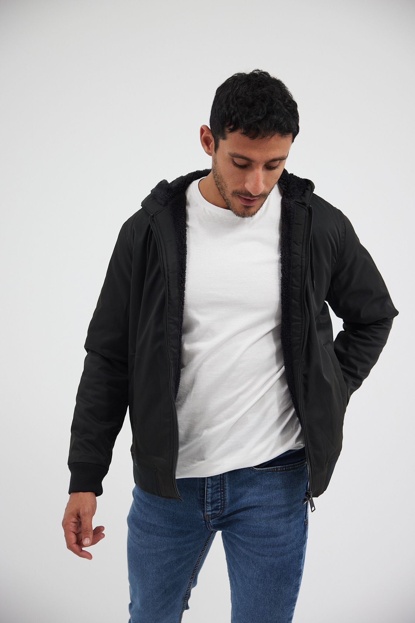 Waterproof Hooded Jacket- Black
