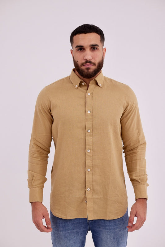 Linen Shirt-Beige
