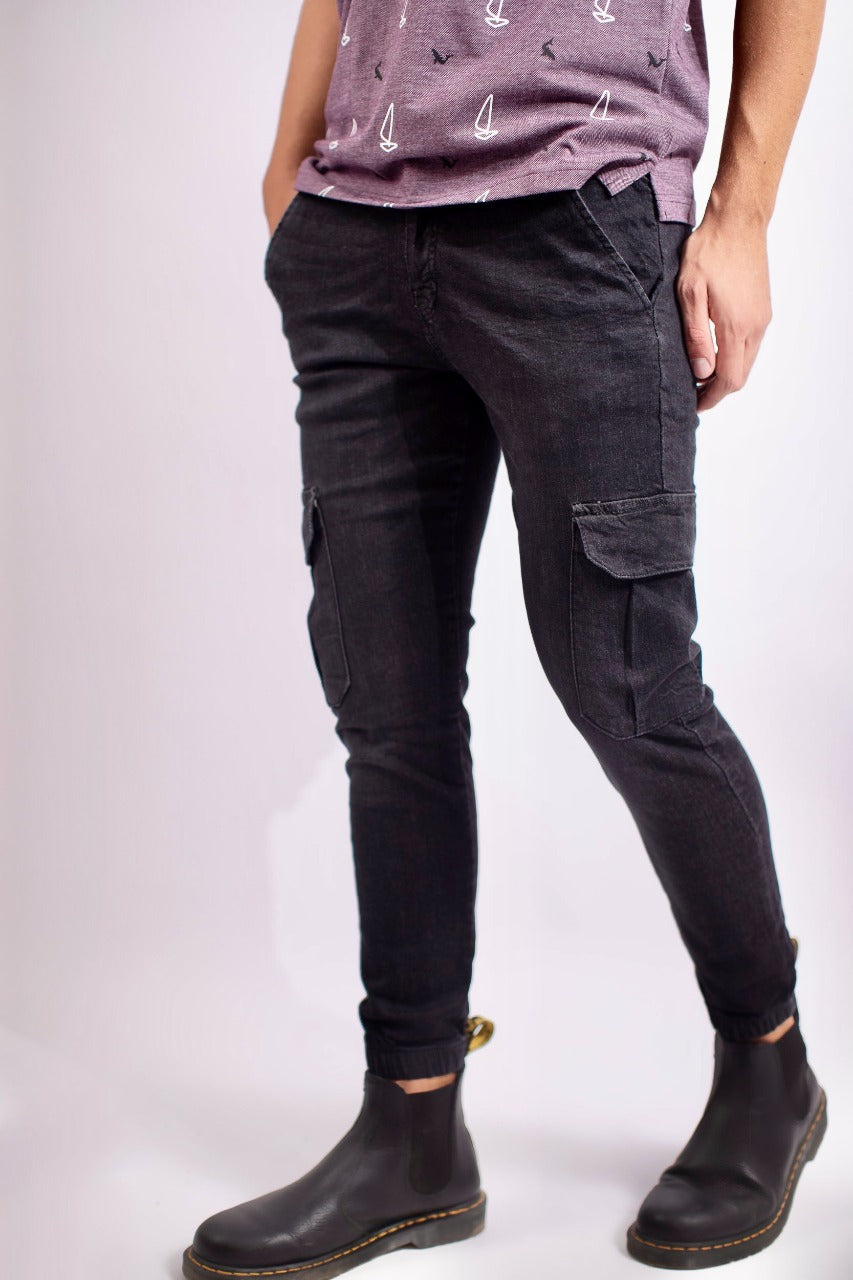 Cargo jeans- Black
