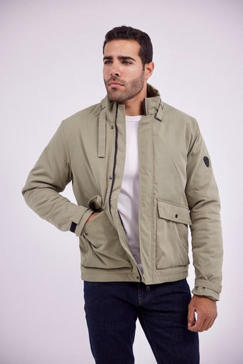 Quilted Jacket-Light Olive